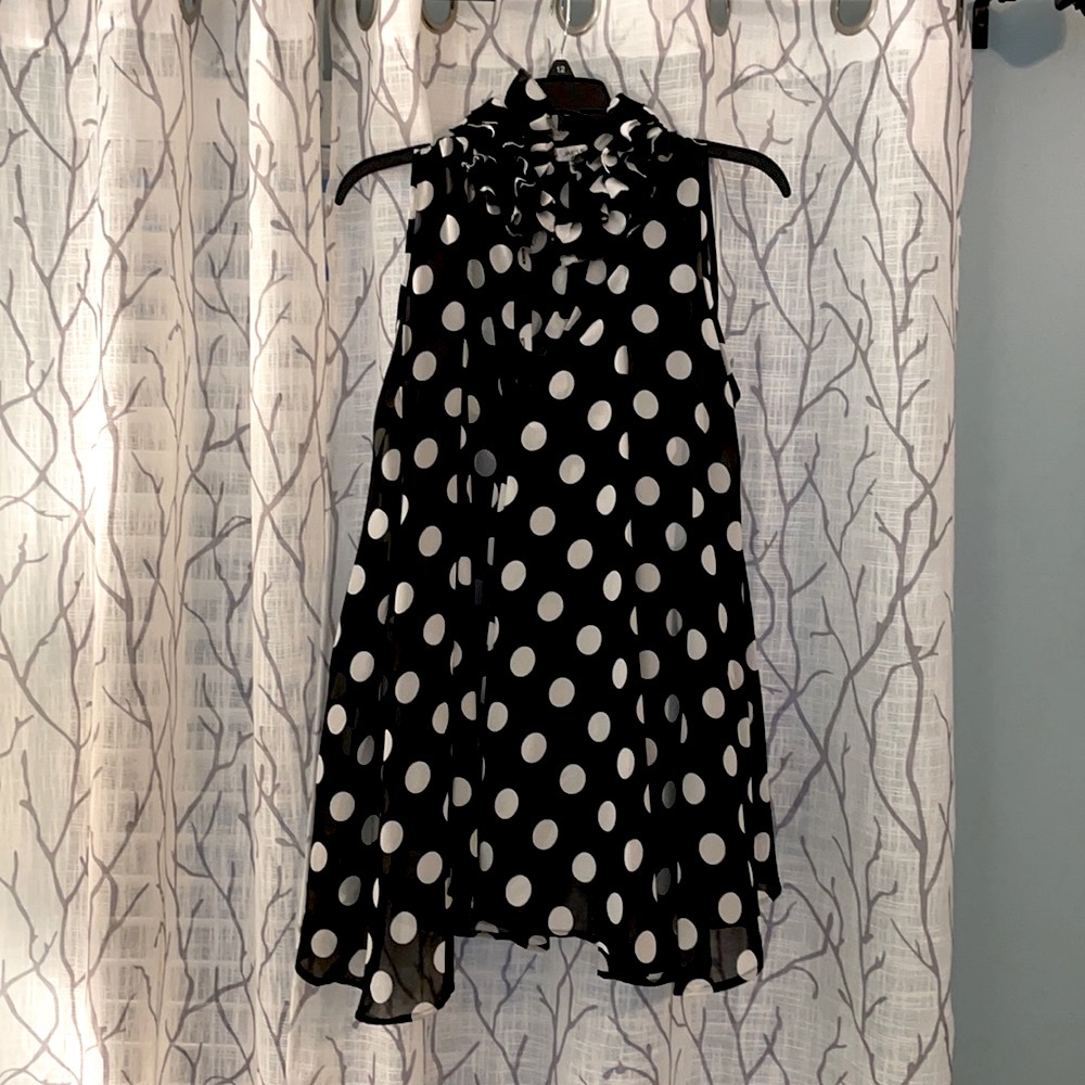Ruffle collar trapeze tunic